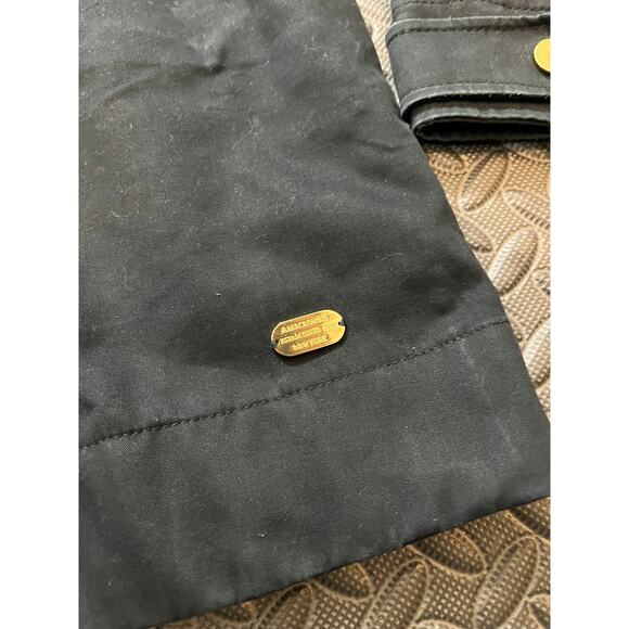 Abercrombie‎ water/wind resistant jacket dark gold buttons hooded womens S - Picture 3 of 9